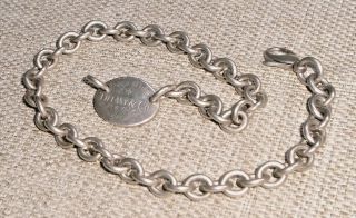 Vintage Necklace Sterling Silver 925 Please Return To Tiffany & Co Signed 346w