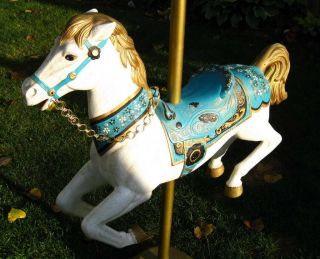 Vintage / Antique Wonder Horse Carousel Toy Decor / Blow Mold / Carnival