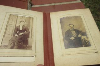 Old Michigan and Nashville CDV Photo Album.  Two Civil War Soldiers 28 Pix MI 7