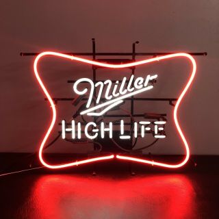 Miller High Life Logo Neon Sign Beer Bar Restaurant Pub Light