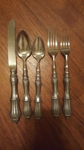 Wilton Armetale Hallam 86 piece HUGE set flatware knives forks spoons serving 2