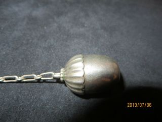 Large Sterling Silver Acorn Keychain