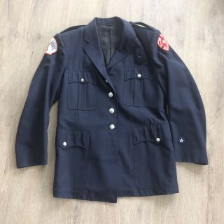 Vintage 1960’s Chicago Fire Department Dress Uniform Jacket Blazer Coat Cfd