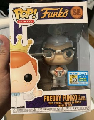 Funko Pop Freddy As Colonel Sanders Kfc 2019 Sdcc Le450 Fundays With Hard Stack