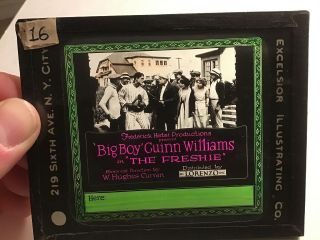 Big Boy Guinness Williams The Freshie 1922 Lost Silent Film Movie Glass Slide