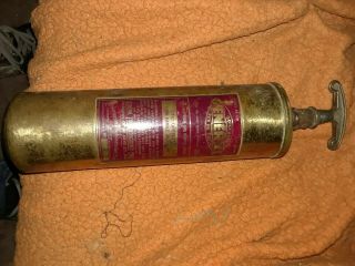 Vintage General Quick - Aid Fire Guard Brass Fire Extinguisher Model 85 Circa 40’s