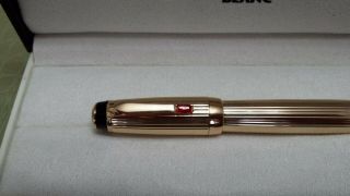 Montblanc Boheme Plaque Oro Rouge Rollerball Pen Gold Red Jewel