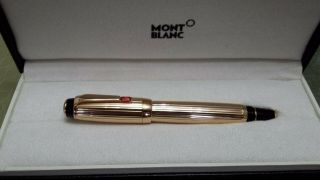 Montblanc Boheme Plaque Oro Rouge Rollerball Pen Gold Red Jewel 3