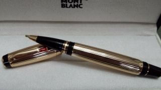 Montblanc Boheme Plaque Oro Rouge Rollerball Pen Gold Red Jewel 5