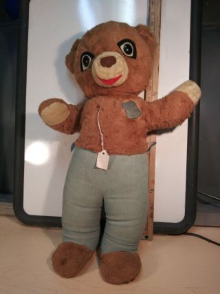 Vintage Ideal Smokey The Bear Ranger Stuffed Plush Animal Toy Doll 16 "