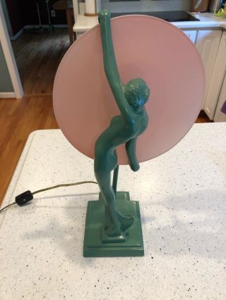 Art Deco Frankart “sarsaparilla” Lamp With Glass