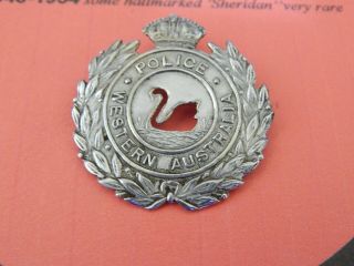 Western Australia Police Kings Crown ' Bottle Top ' Cap Badge Very Rare 2