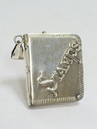 Lovely Solid Hm Sterling Silver Arts & Crafts Style Stamp Case Fob/pendant