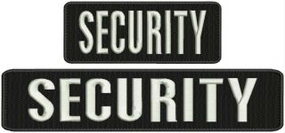 Security Embroidery Patch 3x10 And 2x4 Hook