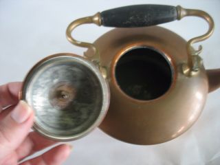 1892 S.  Sternau & Co.  Antique Copper & Brass Tea Kettle,  Stand,  and Warmer frame 6