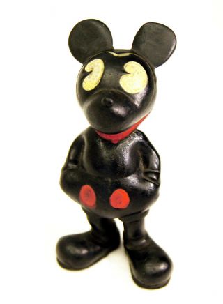 Vintage Disney Seiberling Pie Eyed Mickey Mouse Latex Figure 1930 