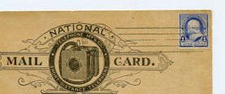 LARGE PIONEER ILLUSTRATED POSTCARD 1892 NATIONAL TELEPHONE COMPANY,  BOSTON,  MA 3