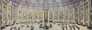 The Atrium West Baden Springs Hotel West Baden Indiana Folding Postcard 1913