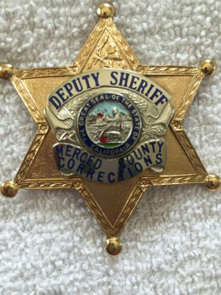 Obsolete Badge Merced County Sheriff Correction Department