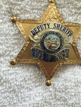 Obsolete badge Merced County Sheriff Correction Department 4