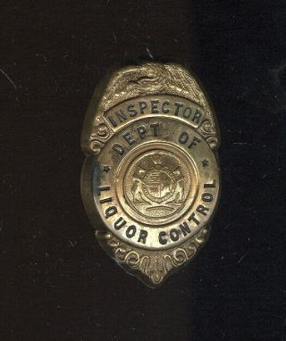 Obsolete Brass Badge,  Misssouri Liquor Control Inspector