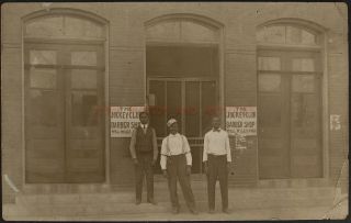 1910s Jockey Club Barbershop Waco Texas Orig Black African American Rppc Photo