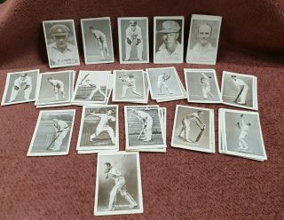 Pilot Cocoa Photo Cards Don G Bradman & Australian Cricket Team 1920s