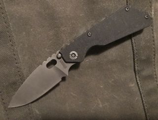 Strider Pt Knife,  Rare Black G - 10 S30v (sng,  Smf,  Mick,  Dwyer)