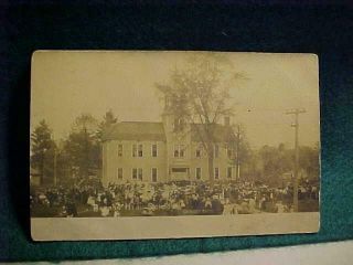 Vintage,  Circa 1910 Rppc " Barron High School ",  Barron,  Wis.