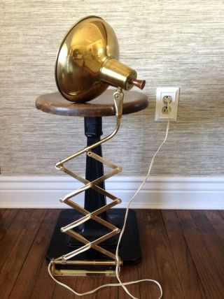 Vintage Scissor Accordion Lamp Brass Wall Mounted