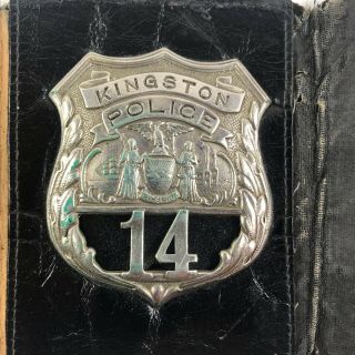 Vintage Obsolete Collectible Police Badge Kingston York 14 2