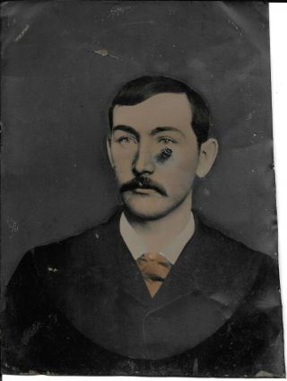 Full Plate Tintype Of A Man,  Resembles Doc Holliday,  Old West Legend,  Ok Corral
