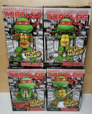 Neca Teenage Mutant Ninja Turtles Headknockers Complete Set Tmnt