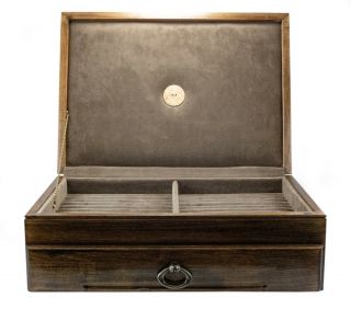 Solid Wood Fountain Pen Custom Display Case Chest,  48 Pens,  Unique And