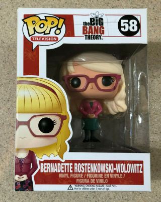 Funko Pop The Big Bang Theory Bernadette Rostenkowski - Wolowitz 58 Vaulted
