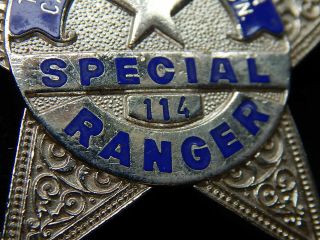 Vintage Texas and Southwestern Cattle Raisers Ass.  Enamel ' d Star Badge No Rsv. 5