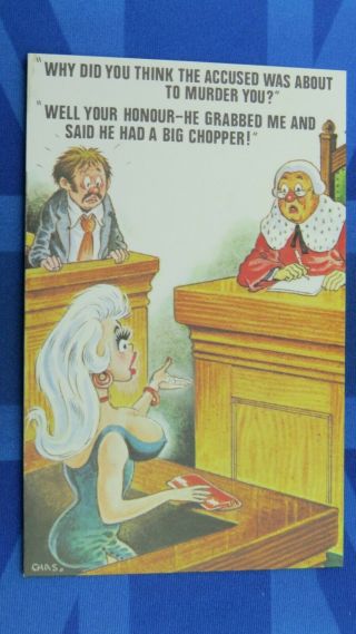 Risque Bamforth Comic Postcard 1970 