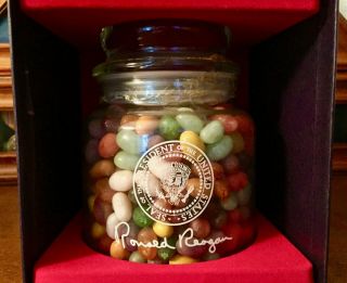 & Authentic Ronald Reagan Gift Presidential Seal Jelly Bean/Candy Jar 2