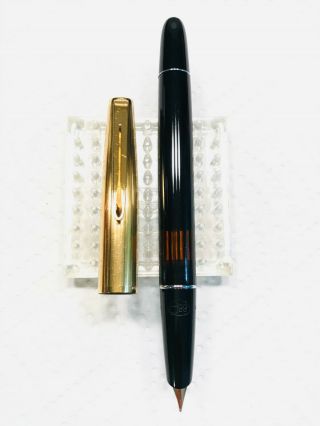 Aurora 88p Black,  Gf Cap,  14k F Nib,  Fountain Pen,  Restored