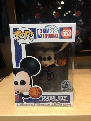 Disney Nba Experience Mickey Mouse Basketball 553 Pop Vinyl Figure Funko In Hand