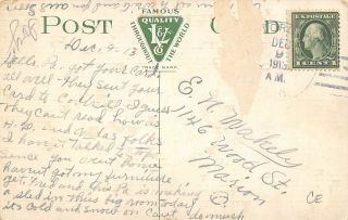 Parkersburg West Virginia Terrapin Park Casino Man on Gravel Road 1913 Postcard 2