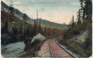 Spearfish Canyon Robbers Roost Curve Railroad 1910 Sd