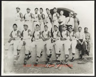 1940s Mexican Baseball Team Coca - Cola Uniforms Orig Found 8 X 10 Photo Latino