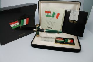 Aurora Bicentennial Of The Birth Italian Flag Fountain Pen.  Limited Edition