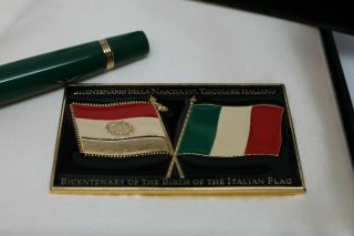 Aurora Bicentennial of The Birth Italian Flag Fountain Pen.  Limited Edition 8