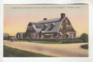 Color Summer Home Of Joseph Lincoln Chatham Ma Albertype