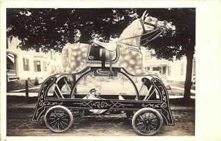 Winchendon Ma Converse Shoe Advertising Horse " Truck " Vehicle Rppc Postcard