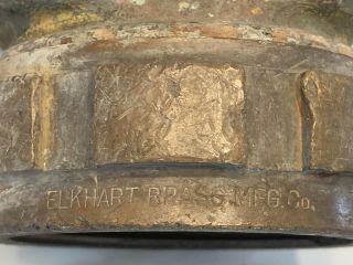 Vintage Fire Hydrant Hose Water Thief Wye Splitter Elkhart Brass w/ Male Ends 8