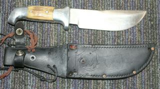 R H Ruana - - Model 17 Large Skinner - - - M Stamp Knife