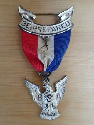 Boy Scouts Of America Bsa Sterling Eagle Scout Award Medal W/ Case 1925
